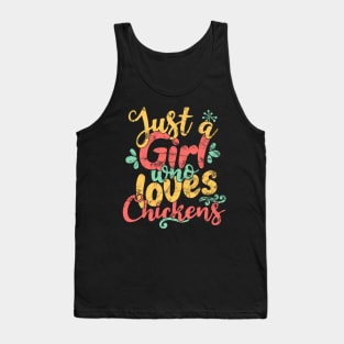 Just A Girl Who Loves Chickens Gift product Tank Top